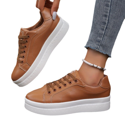 Platform Sneakers with Clean, Timeless Design