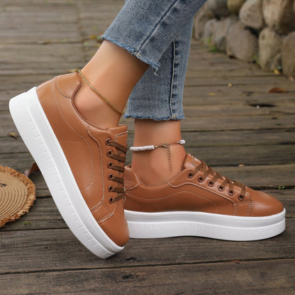 Platform Sneakers with Clean, Timeless Design
